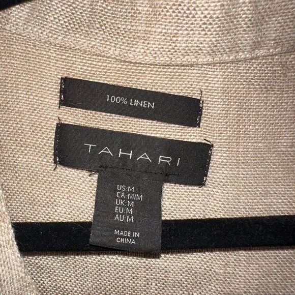 Tahari Beige Linen Jacket - Picture 6 of 6